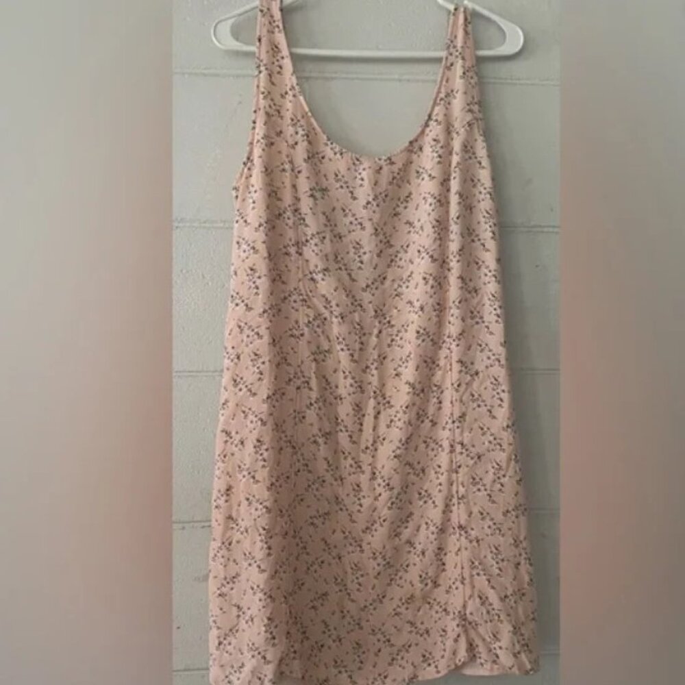 American Eagle Pink Floral Mini Dress XL | Flowy Summer Casual Cottagecore